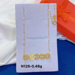 N126 Coin Catcher Necklace 18K Gold