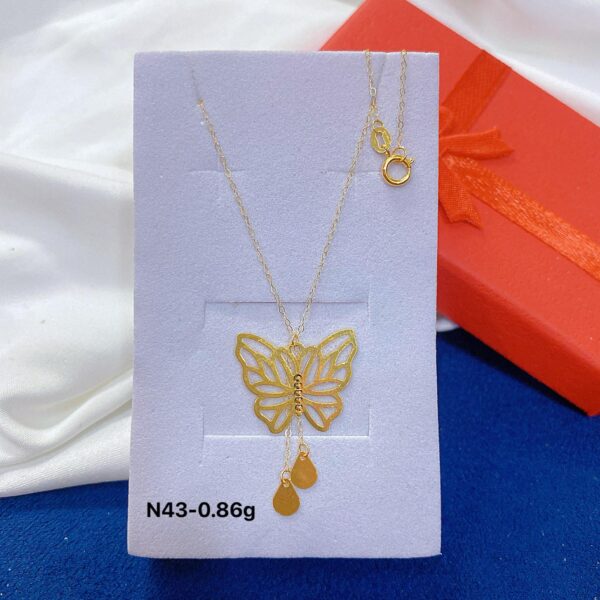 N43 Butterfly Necklace 18K Gold