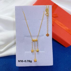 N16 Triple Tassel Star Necklace 18K Gold