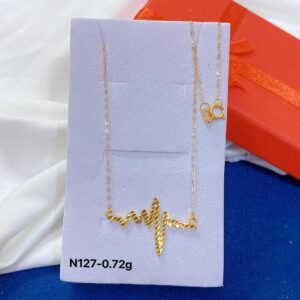N127 Heartbeat Necklace 18K Gold