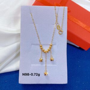 N98 Stars and Beads Necklace 18K Gold